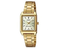 CASIO Moteriškas Laikrodis LTP-V007G-9E Aukso Dialas