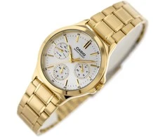 CASIO Moteriškas Laikrodis LTP-V300G-7A Aukso Spalvos