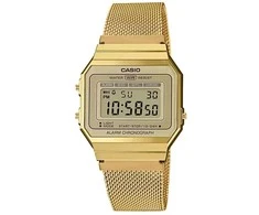Casio Retro Unisex Laikrodis A700WMG-9A Aukso Spalvos