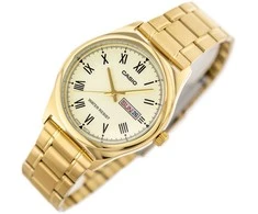 CASIO Vyriškas Laikrodis MTP-V006G-9B Pagamintas iš Nerūdijančio Plieno, Geltona Ciferblatas