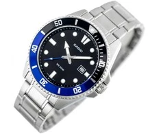 Casio Vyrų Laikrodis MDV-107D-1A2 | Nerūdijančio plieno | Juodas ciferblatas | Vandeniui 200m