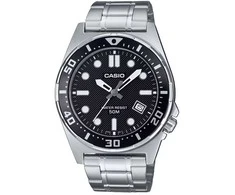 Casio Vyrų Laikrodis MTD-135D-1A Juodas Ciferblatas