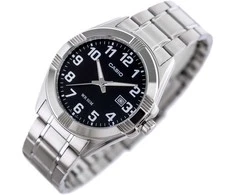 CASIO Vyrų Laikrodis MTP-1308D-1B Juodas Ciferblatas
