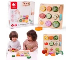 Classic World Medinė Daržovių Pjaustymo Rinkinys 20 Dalių Saugus Vaikams