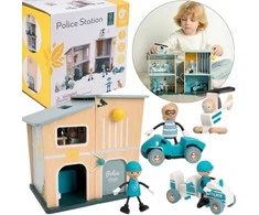 Classic World Mediniai Žaislai Policijos Stotis 12vnt.