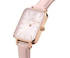 Daniel Wellington Moteriškas Laikrodis Quadro Pressed Melrose Pearl 20mm Rožinis Aukso