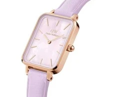 Daniel Wellington Moteriškas Laikrodis Quadro Lavender Mop 20mm Rausvas Auksas