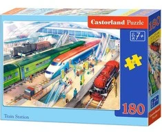 Castorland dėlionė 180 vienetų traukinių stotis