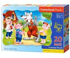Castorland Dėlionė 20 vnt. - Trys paršiukai
