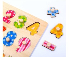 Dėlionė Tooky Toys Paėmęs žaislinis medinis galvosūkis, mokantis suskaičiuoti galvosūkį su kaiščių numeriais