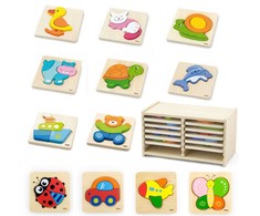 Dėlionė Viga Toys „Viga“ žaislų medinis galvosūkis 12 lentų