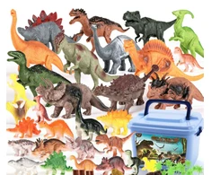 Dinozaurų figūrėlių rinkinys 44 vnt su dėže