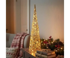 Dirbtinis Kalėdų medis 60 cm su LED apšvietimu, šiltai baltas