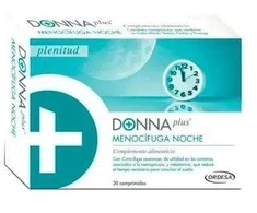Donna Plus Menocífuga Night Maisto papildas menopauzės sukeliamiems simptomams malšinti nakčiai 30 tablečių