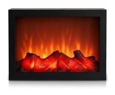 Elektrinis židinys LED apšvietimu juodas 29x23 cm