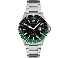 Emporio Armani Vyriškas Laikrodis AR11589 Diver GMT Juodas