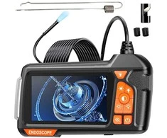 Endoskopinė inspekcijos kamera hd 5m ip67 usb 6led vamzdžiams su lcd ekranu