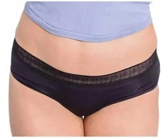 Enna Hipster Menstrual Panty Juodas Abundant Flow T-S Evening menstruacinės kelnaitės