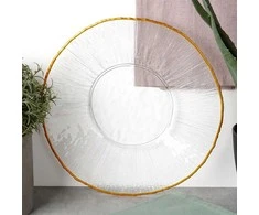 Essteller Plokščias Lėkštė Stiklinė Aukso 28 cm