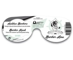 Eurostil Barber Line Antifaz Barbero Negro Negro Pack 50un