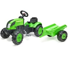 FALK Pedalinio traktoriaus modelis Su priekaba Žalias 2-5 metų vaikams