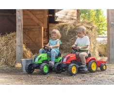 FALK Pedalinio traktoriaus modelis Su priekaba Žalias 2-5 metų vaikams