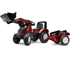 FALK Pedalinis Traktorius Valtra Maroon su Priekaba ir Kaušu
