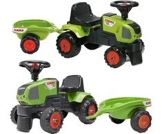 Falk traktorius su priekaba Claas Axos 310 žalias