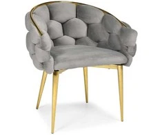 FERTONE Prabangi Velvetinė Kėdė, Pilka Valgomojo/Living Room