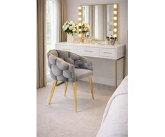 FERTONE Prabangi Velvetinė Kėdė, Pilka Valgomojo/Living Room