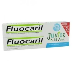 Fluocaril® Junior 6-12 metų vaikams Bubble gum skonio dantų pasta 2x 75ml
