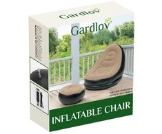 GARDLOV Inflatable garden chair 25365, patvarus PVC, juoda-beige