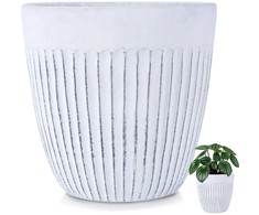 Gėlių vazonas keraminė balta 14 cm