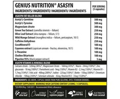 Genius Nutrition Maisto papildas Asasyn 180 kapsulių