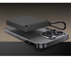Greito įkrovimo powerbankas 10000 mah 20 w usb-c, lightning, belaidis, qc