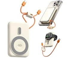 Greito įkrovimo powerbankas, 10000 mah, usb, lightning, belaidis