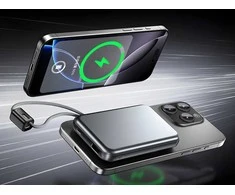 Greito įkrovimo powerbankas, 10000 mah, usb, lightning, belaidis, galiingas