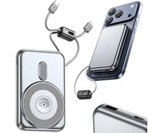 Greito įkrovimo powerbankas, 10000 mah, usb, lightning, belaidis, galiingas