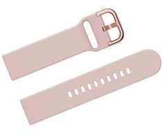Guminis dirželis smartwatch U01 - rožinis/rosegold - 20mm