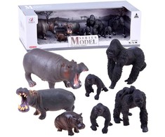 Jokomisiada Gyvūnų rinkinys Safari Hippo Gorilla