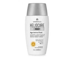 Senėjimą lėtinančio poveikio fluidas nuo saulės Heliocare 360° Age Active Fluid SPF50, 50 ml