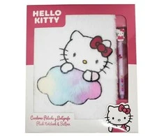 Cyp Brands Hello Kitty pliušinis bloknotas ir pieštuko rinkinys