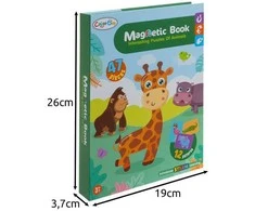 HERUI Žaidimų puzzle - magnetinis, Afrikos gyvūnai, 47 magnečių ir 6 kortelės