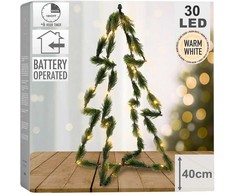 Home Styling Collection Dirbtinė žalia Kalėdų eglutė su LED 30 40 cm