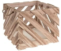 Home Styling Collection Sandėliavimo Dėžutė Medinė 37x37x25,5 cm
