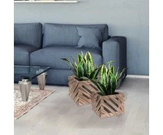 Home Styling Collection Sandėliavimo Dėžutė Medinė 37x37x25,5 cm