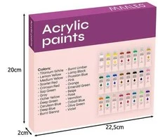 ISO TRADE Akriliniai dažai 24 vnt. 12 ml