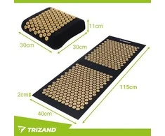 ISO TRADE Akupresūrinis kilimėlis + pagalvė + 2 masažo kamuoliukai (Trizand 23375)