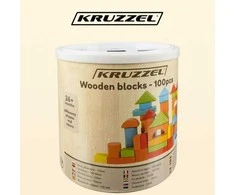 ISO TRADE Medinės kaladėlės 100 vnt. + kibiras + sorter + maišas