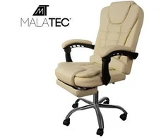 Ofiso kėdė su pakoja Malatec 23287 - kreminė vadovo kėdė